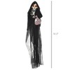4.3' Outdoor Halloween Decoration Animatronic Guitar-playing Grim Reaper, Sound and Motion Activated Animated Prop with Light Up Eyes & Guitar Music - 2 of 4