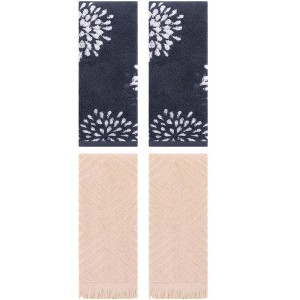 REGALWOVEN 4 Pcs Bathroom Pure Cotton Absorbent  Decorative Hand Towel - 1 of 4