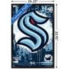 Trends International NHL Seattle Kraken - Maximalist Logo 23 Framed Wall Poster Prints - 3 of 4
