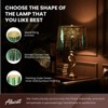 ALUCSET Stainless Steel Large Lampshade, Drum Lamp Shade 11" Top x 13" Bottom x 10" High, Green Polished Etched Forest Table Floor Lamp Shade, Spider - 2 of 4