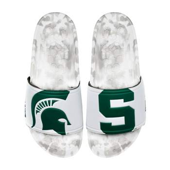 NCAA Michigan State Spartans Slydr Pro White Sandals - White