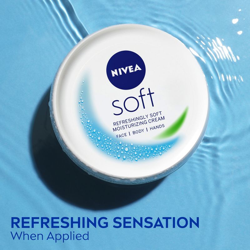 Nivea Soft Moisturizing Cr&#232;me Body, Face and Hand Cream Scented - 6.8oz, 6 of 11