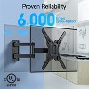 PERLESMITH UL Listed Full Motion TV Wall Mount for 26-60" Flat/Curved TVs, Swivel & Extension Arm, Tilt, Max VESA 400x400mm, 77 lbs - 4 of 4