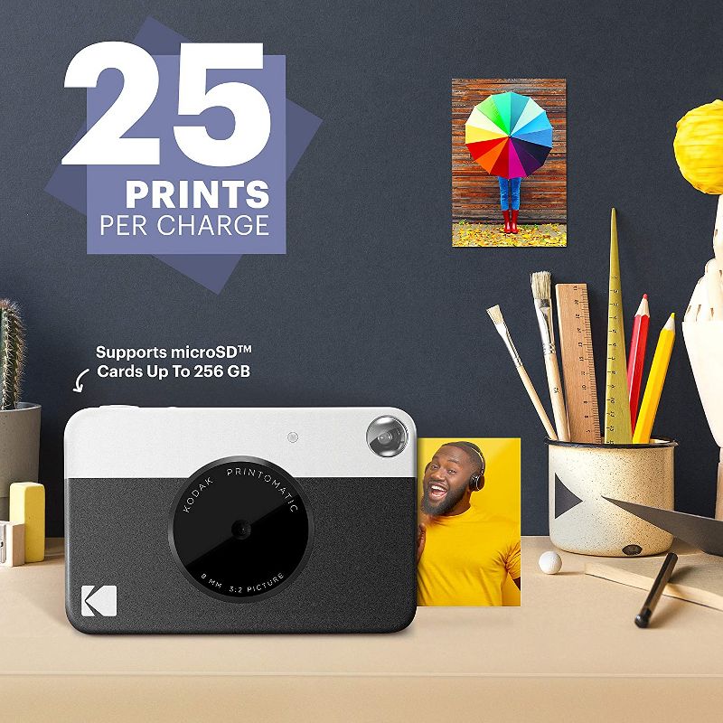 KODAK Printomatic Digital Instant Print Camera - Full Color Prints On ZINK 2x3" Sticky-Backed Photo Paper  Print Memories Instantly, 3 of 7
