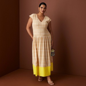 target drop waist dress Women's Short Sleeve Smocked Gingham Ankle Cat and Jack Drop-Waist Dress Back in Stock