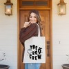 City Creek Prints The Boo Crew Bat And Ghost Canvas Tote Bag - 15x16 - Natural - 2 of 2