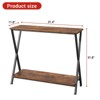 Sofa Tables Narrow Long Behind Couch Table, 2-Tier Industrial Entryway Table, Living Room Console Table, Metal Shelf, for Living Room, Foyer, Hallway - 3 of 4