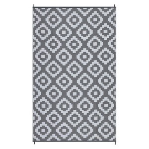 Outdoor Rug Modern Geometric Rug Waterproof Reversible Plastic Straw Rug for Patio Camping RV Balcony Backyard - 1 of 4