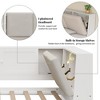 Twin/Full Size L-shaped Daybed Corner Bed with Drawers, Storage Bookcase, Upholstered Headboard, Power Outlets and USB Port-ModernLuxe - 4 of 4