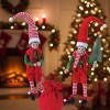 Christmas Polyester Elf Figurines Set of 2 – Holiday Display by Melrose - 3 of 3