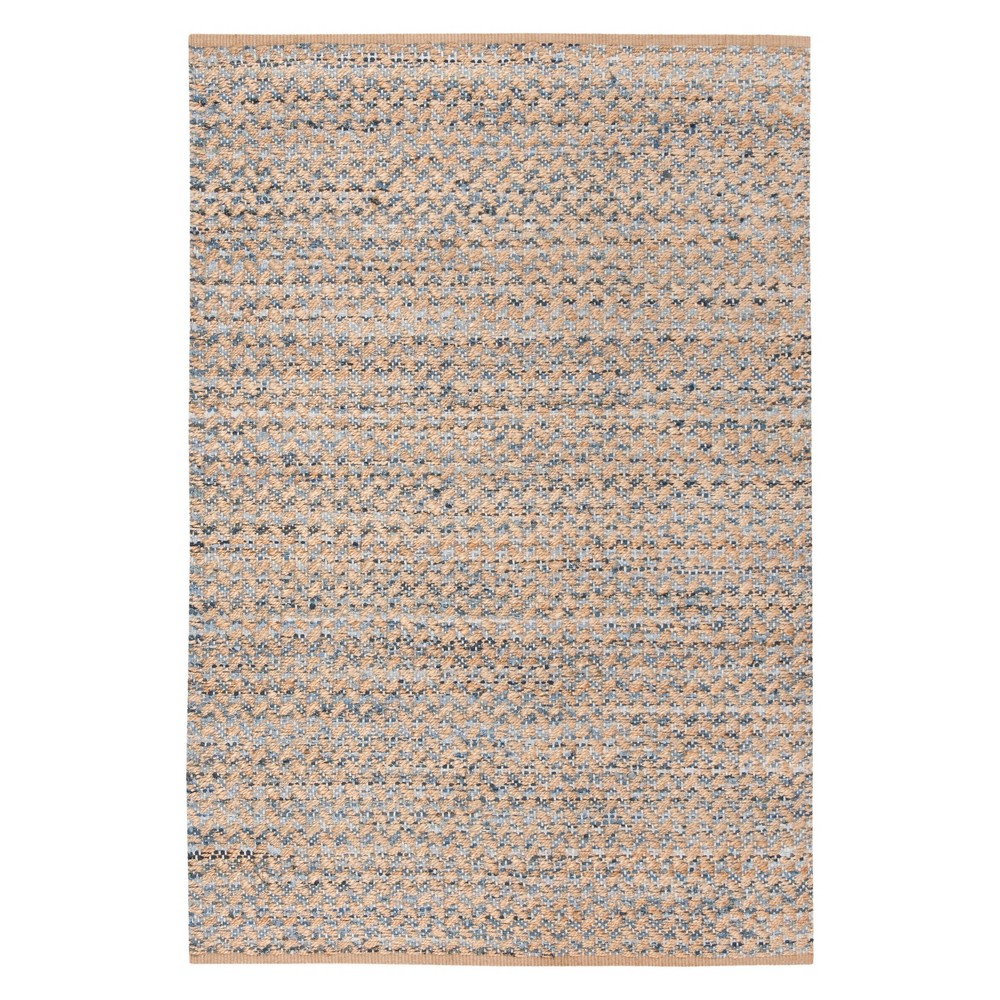 4'x6' Crosshatch Woven Area Rug Blue/Natural - Safavieh