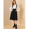 INSPIRE CHIC Women's High Waist Overall Corset Skater Suspender Dresses - 3 of 4
