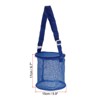 Unique Bargains Adjustable Strap Sea Shells Mesh Beach Bag with Zipper Blue - 2 of 3