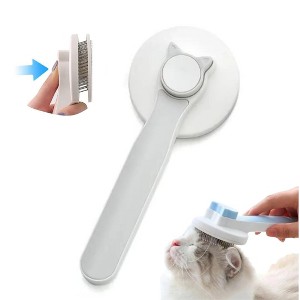BABYYER Pet Grooming Brush - Gentle Slicker for Removing Loose Undercoat, Suitable for Cats and Dogs - 1 of 4