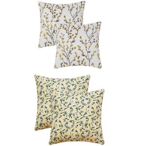 REGALWOVEN 4 Pcs Floral Pattern Throw Pillow Covers for Home Decor - 1 of 4
