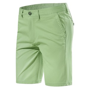 Lars Amadeus Men's Shorts Summer Solid Color Flat Front Walk Chino Shorts - 1 of 4