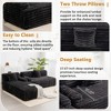 MYINDA 110" Cloud Sectional Sofa Upholstered Couch Free-combined Sofa for Living Room, Black - 4 of 4