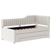 YOOCOZZ Linen Upholstered Daybed with Trundle and Three Storage Drawers - 3 of 4