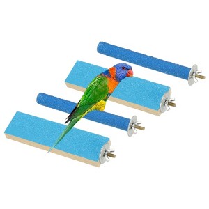 Unique Bargains Colorful Paw Grinding Bird Perch Stand Parrot Perch Toy - 1 of 4