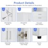 Tall Bathroom Storage Cabinet, Toilet Paper Towels Storage Cabinet, Free Standing Bathroom Organizer, With Tilting Laundry Basket - 4 of 4