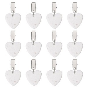 Unique Bargains Marble Heart Shape Tablecloth Weight Pendant Hooks 1.57" x 1.57" - 1 of 4