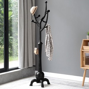 Bekrvio Heavy Duty Freestanding Coat Rack - Sturdy Round Base, Coat Tree Stand for Jacket, Hat - Entryway/Bedroom - 1 of 4