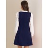 INSPIRE CHIC Women's Double Breasted Decor A-Line Pinafore Suspender Dress - image 3 of 4