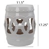 Naysaye End Table with Fretwork Design, Decorative End Table for Home Lawn Garden Patio, White, 11.5"*17.25"*11.5" - 3 of 4