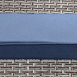blue cushion/gray wicker
