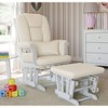 Storkcraft Tuscany White Frame Glider and Ottoman - image 3 of 4