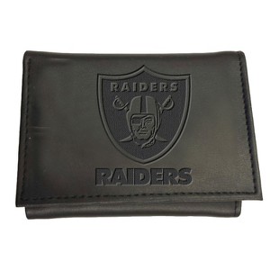 Evergreen NFL Las Vegas Raiders Black Leather Trifold Wallet Officially Licensed with Gift Box - 1 of 1