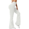 BABYYER Women Ribbed Flare Leggings, High Waist Stretchy Yoga Pants, Lightweight Workout Fitness Trousers - 2 of 4