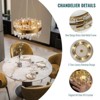 Ludomide Modern Crystal Chandelier, 12 Lights Luxury Brass Gold Crystal Raindrop Ceiling Pendant Light Fixture for Dining Room - 4 of 4