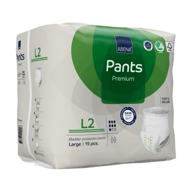 Abena Premium Pants L2 Disposable Underwear Pull On with Tear Away Seams Large, 1000021326, 45 Ct, 2 of 7