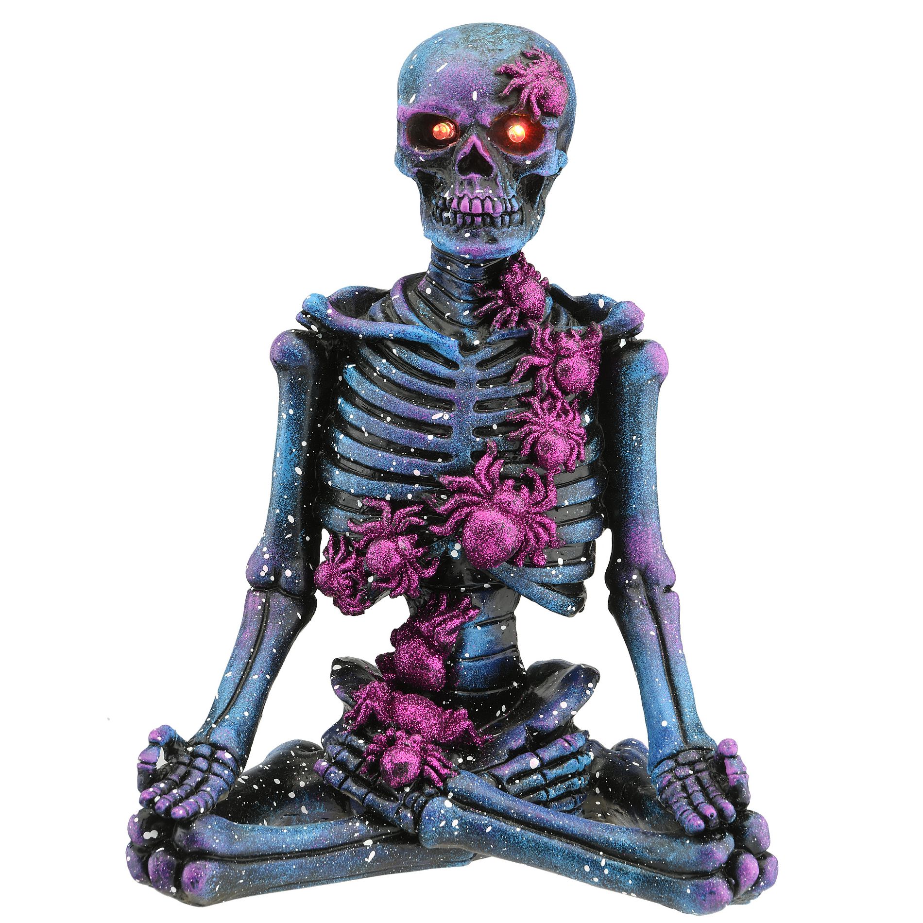 10" LED Lit Purple Galaxy Halloween Skeleton - National Tree Company