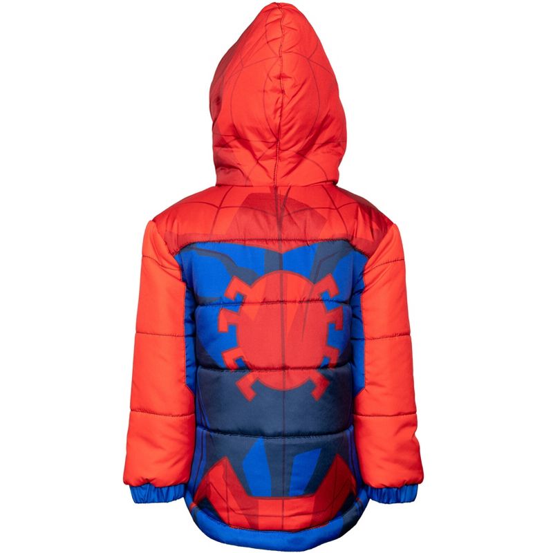 Marvel Avengers Spider-Man Hulk Black Panther Captain America Zip Up Winter Coat Puffer Jacket Toddler to Big Kid, 4 of 12