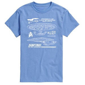 Men's - Star Trek - Next Gen Schematic Short Sleeve Graphic T-Shirt - 1 of 4