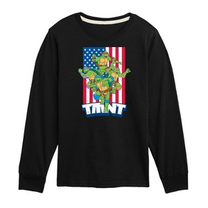 Boys' - Teenage Mutant Ninja Turtles - USA Turtles Long Sleeve Graphic T-Shirt - 1 of 4