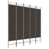 VidaXL 5-Panel Room Divider Brown 78.7 in.x78.7 in. Fabric - 2 of 4