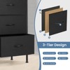 6 Drawers Dresser for Bedroom, Chest of Drawers with Fabric Bins, Media Console Table, Fabric Closet Dresser for Living Room Hallway - 3 of 4