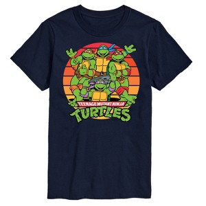 Men's - Teenage Mutant Ninja Turtles - Retro Sunset Circle Short Sleeve Graphic T-Shirt - 1 of 4