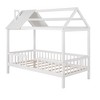 YOOCOZZ Twin Size Wood House Bed with Fence - 2 of 4
