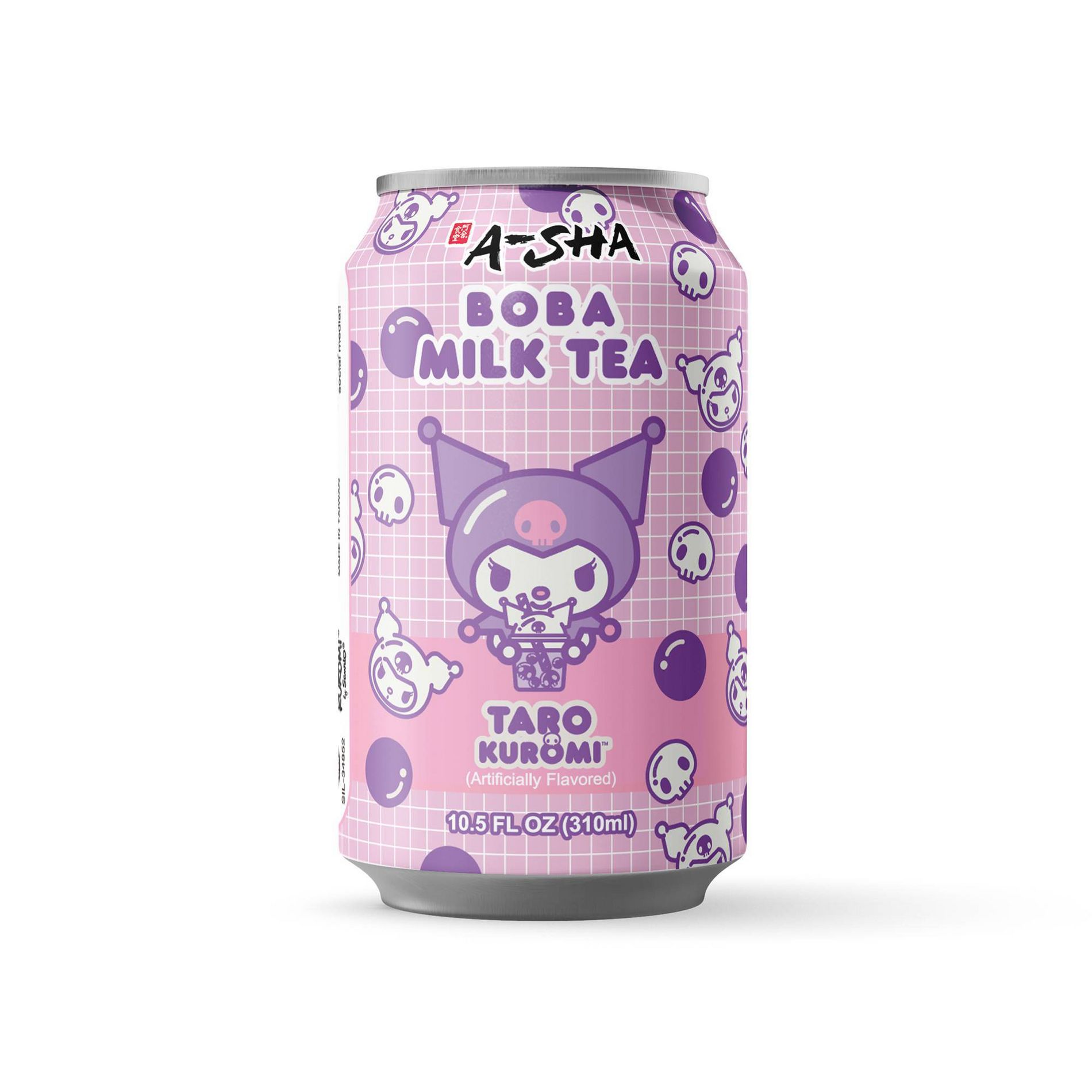 A-Sha Foods USA Hello Kitty Taro Kuromi Boba Milk Tea - 10.5 fl oz