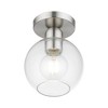 Livex Lighting Downtown 1 - Light Semi-Flush Mount in  Brushed Nickel - 4 of 4