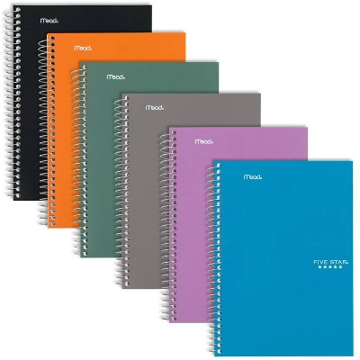 Five Star 80pg 2 Subject College Ruled Notebook 9.5&#34;x6&#34;_2