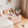 Docred Toddler Bed,Child Bed for Kids with Extra Safty Broad,Standard Crib Size Toddler Bed,Certified Fabric Toddler Beds,Toddler Floor Bed - 3 of 4