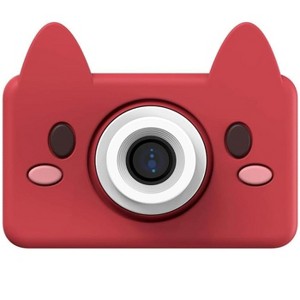 Kidamento Kids Digital Camera & Video Camcorder, Soft BPA-Free Silicone Casing, 32GB Memory Card - Model C - Akito The Fox - 1 of 4