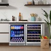 Yeego 48-Inch Wide Dual Zone 2-Pack 92 Bottle Built-In Wine Cooler Refrigerator - 3 of 4