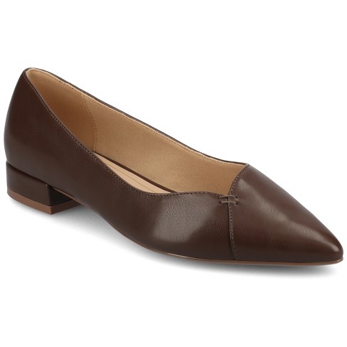 Journee Women's Carmin Medium And Wide Width Dress Flats, Chocolate 8 ...