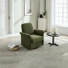 GDFStudio Sarah Modern 33.5" Rubber Wood and Fabric Upholstered Swivel Armchair - 4 of 4
